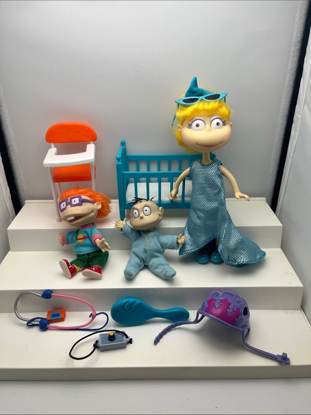 Vintage 1997 Mattel Rugrats Toys Lot Tommy Chuckie Angelica accessories